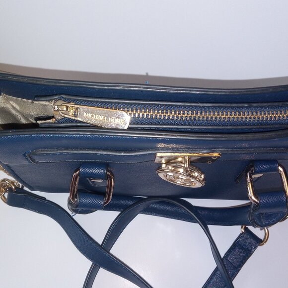 Michael Kors Micro Hamilton Black Leather Crossbody Handbag - Picture 7 of 16